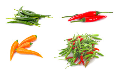 fresh chili an isolated on white background