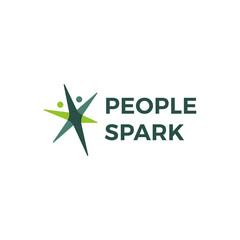 people spark health active logo vector icon illustration