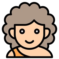 Caveman avatar, Halloween costume vector illustration
