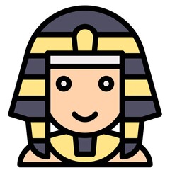 Pharaoh avatar, Halloween costume vector illustration