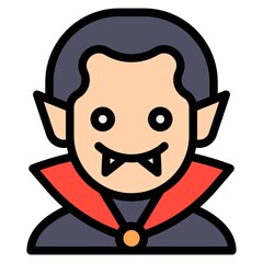 Dracular avatar, Halloween costume vector icon