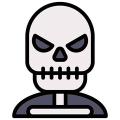 Skeleton avatar, Halloween costume vector icon
