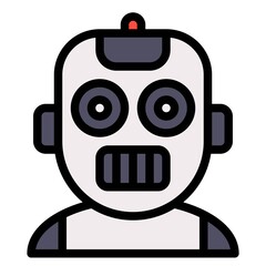 Robot avatar, Halloween costume vector icon