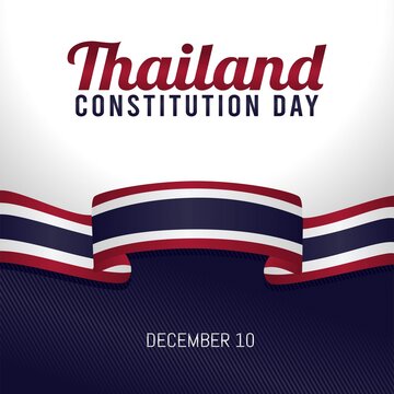 Thailand Constitution Day Vector Illustration. Suitable for greeting card, poster and banner.