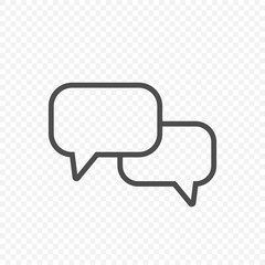 Chat bubble speech vector icon
