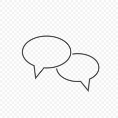 Chat bubble speech vector icon