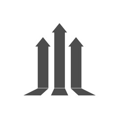 Growth up arrow vector icon. Business leadership sign