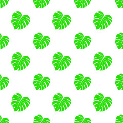 Seamless pattern with leaves, Vector texture illustration.