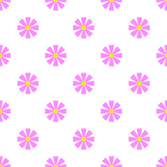 Seamless pattern with flower, Vector texture illustration.