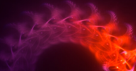 Obraz na płótnie Canvas 3D rendering abstract red fractal light background