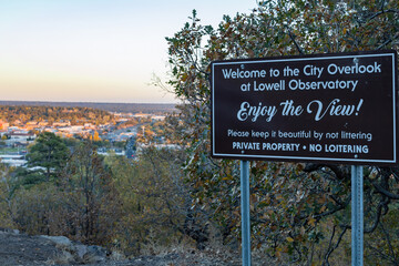 Afternoon high angle view of the Flagstaff cityscape