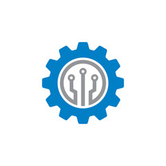 Gear Tech Vector , Technology Logo