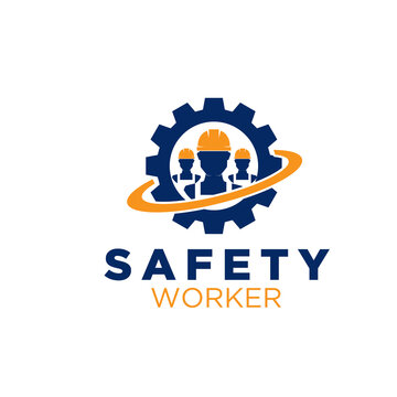 worker care logo designs simple for construction service