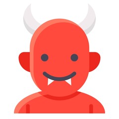 Devil avatar, Halloween costume vector icon