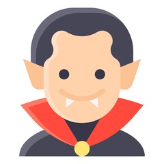 Dracular avatar, Halloween costume vector icon