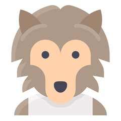 Werewolf avatar, Halloween costume vector icon