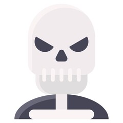 Skeleton avatar, Halloween costume vector icon
