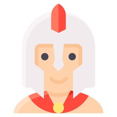 Spartan avatar, Halloween costume vector icon