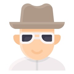 Sheriff avatar, Halloween costume vector icon