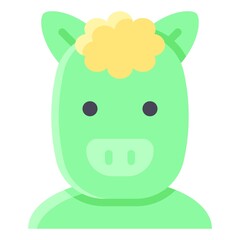 Orc avatar, Halloween costume vector illustration