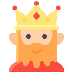 King avatar, Halloween costume vector illustration