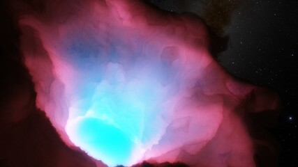 Space background with realistic nebula and shining stars, colorful cosmos with stardust and milky way, magic color galaxy, infinite universe and starry night 3d render