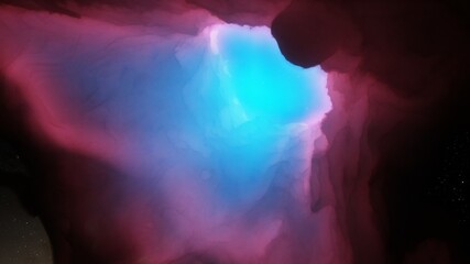 Space background with realistic nebula and shining stars, colorful cosmos with stardust and milky way, magic color galaxy, infinite universe and starry night 3d render