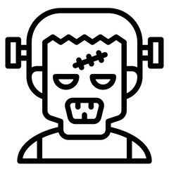 Frankenstein avatar, Halloween costume vector illustration