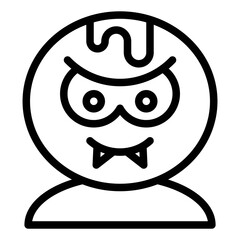 Monster avatar, Halloween costume vector icon