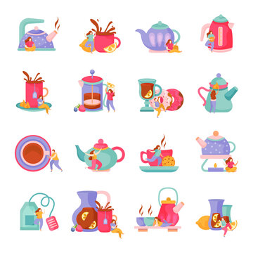 Tea Ceremony Icons Collection