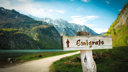 Street Sign to Emigrate