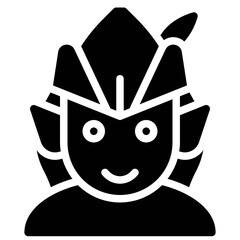 Elf avatar, Halloween costume vector illustration