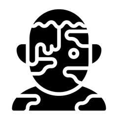 Zombie avatar, Halloween costume vector illustration