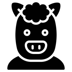 Orc avatar, Halloween costume vector illustration