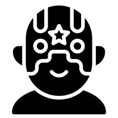 Superhero avatar, Halloween costume vector illustration