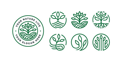 set of nature logo design © Shiji1