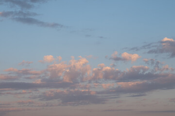 Sky with clouds. Background of blue sky with clouds. Fluffy clouds on a blue sky.
