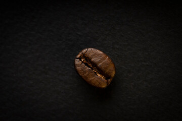 coffee bean closeup over dark background