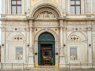 Entrance of the Great School of San Marco (Scuola Grande di San Marco) - Venice, Veneto, Italy