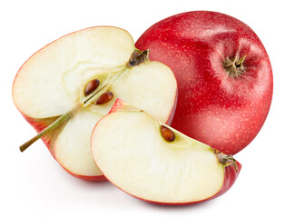 Fresh organic apple isolated on white