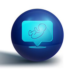Blue Baby icon isolated on white background. Blue circle button. Vector.