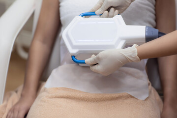 Cryolipolysis fat freezing treatment procedure. Weight loss, non surgical body sculpting and...