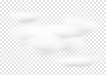 realistic cloud vectors isolaTed on transparency background ep73