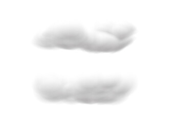 realistic cloud vectors isolated on white background ep74