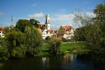 Fototapeta na wymiar Blick zur Kirche St.Mang in Regensburg