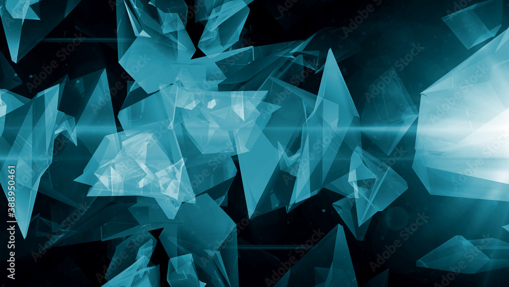 Poster abstract tech color background of geometric shapes. 3d rendering