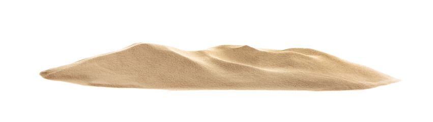 Obraz na płótnie Canvas Pile of dry beach sand on white background