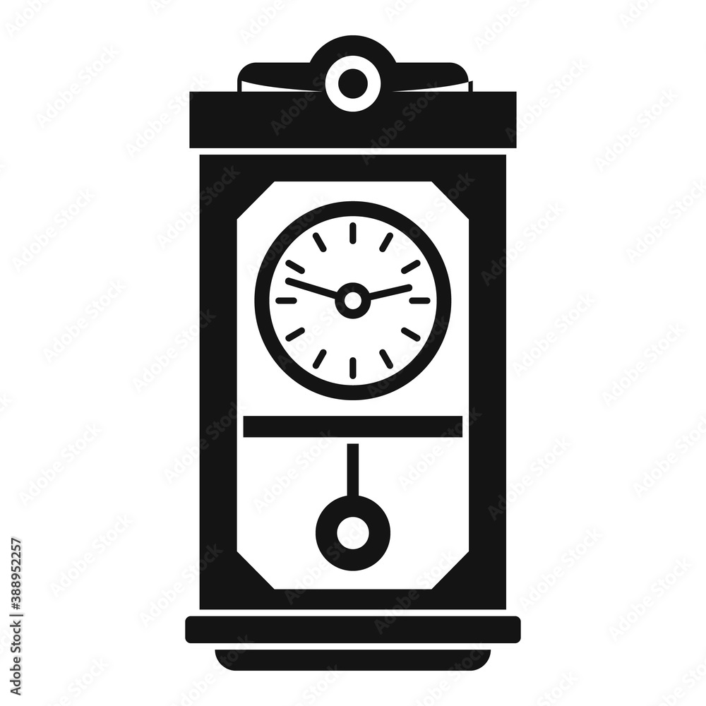 Poster house pendulum clock icon. simple illustration of house pendulum clock vector icon for web design is