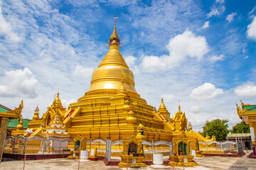 Kuthodaw pagoda in Mandalay Myanmar earlier Burma