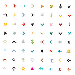 Arrows Set - Vector Arrow Icons Isolated on White Background